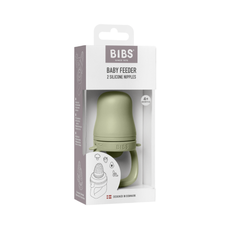 BIBS - Dispozitiv de hranire Baby Feeder cu 2 tetine din silicon, Sage [5]