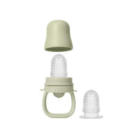 BIBS - Dispozitiv de hranire Baby Feeder cu 2 tetine din silicon, Sage [0]