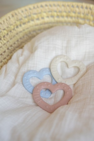 BIBS - Jucarie de dentitie in forma de inima, Blush [1]