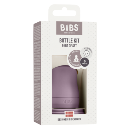 BIBS - Kit pentru set complet biberon din sticla anticolici, Mauve [1]