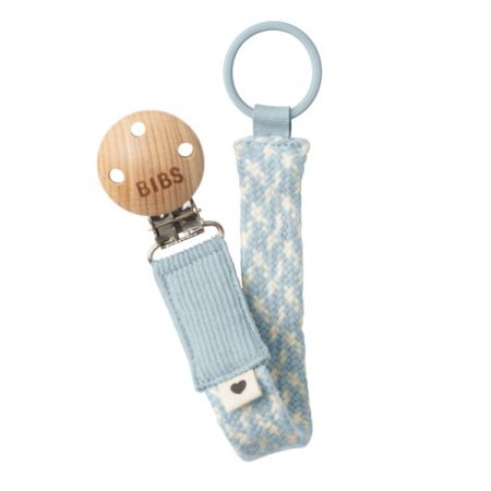 Suzete - Bibs - Lantisor clip pentru suzeta, Baby Blue/Ivory