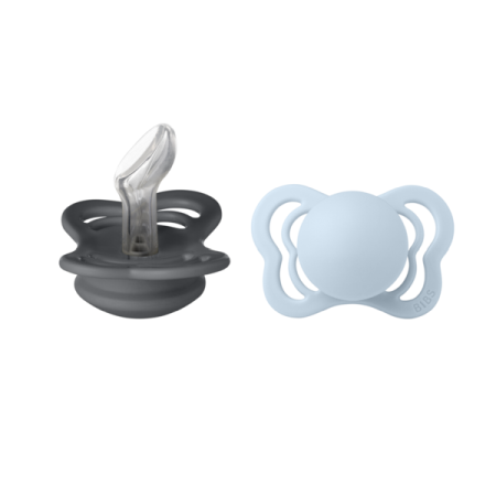 Suzete - BIBS - Set 2 suzete Couture Silicon, tetina anatomica, 0 luni +