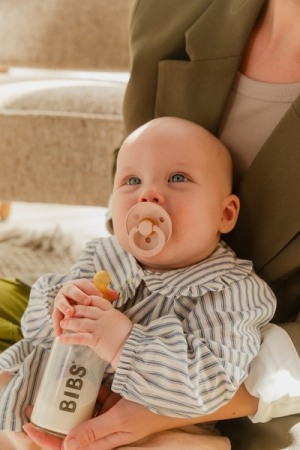 BIBS - Set 2 tetine pentru biberon, Latex, flux lent [4]