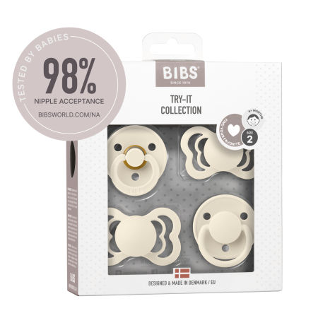 BIBS - Set 4 suzete Try-it collection 0 luni +-Ivory [3]