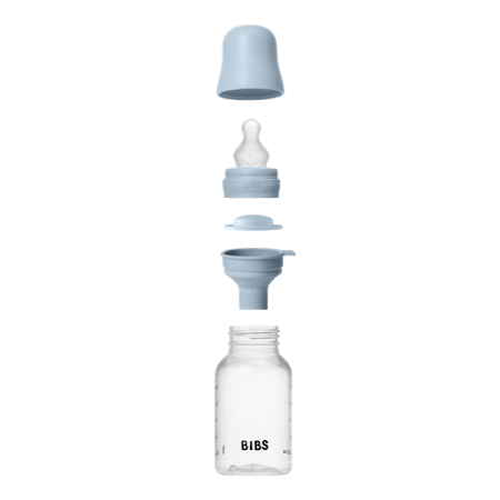 BIBS - Set complet biberon anticolici PP fara BPA, 150 ml, Silicon, Baby Blue [5]