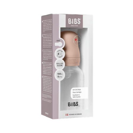 BIBS - Set complet biberon anticolici PP fara BPA, 150 ml, Silicon, Blush [4]