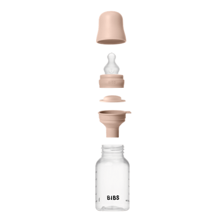 BIBS - Set complet biberon anticolici PP fara BPA, 150 ml, Silicon, Blush [2]