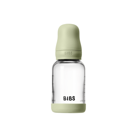 BIBS - Set complet biberon din sticla anticolici cu tetina din latex, flux lent, 120 ml, Sage [3]