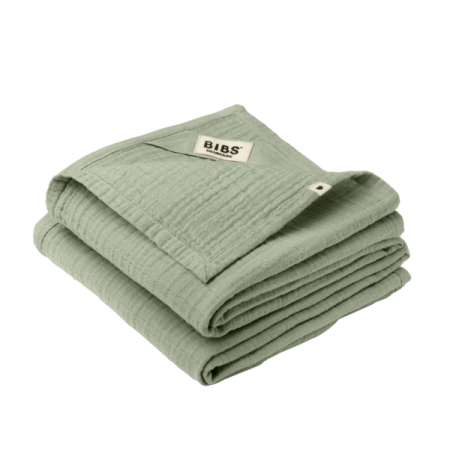 Suzete - BIBS - Set de 2 museline 70x70 cm, Sage