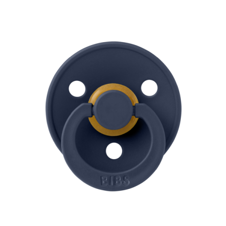Suzete - BIBS - Suzeta Colour Latex, tetina rotunda, 0 luni +-Deep Space