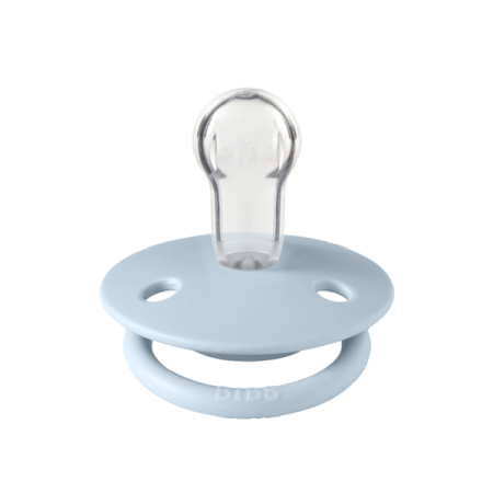 BIBS - Suzeta De Lux Silicon, tetina rotunda, marime universala (0-3 ani)-Baby Blue [1]