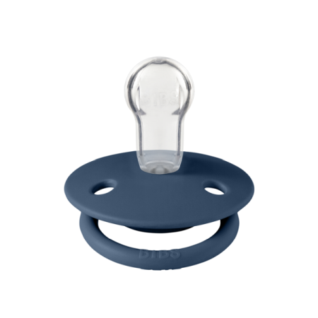 BIBS - Suzeta De Lux Silicon, tetina rotunda, marime universala (0-3 ani)-Steel Blue [1]