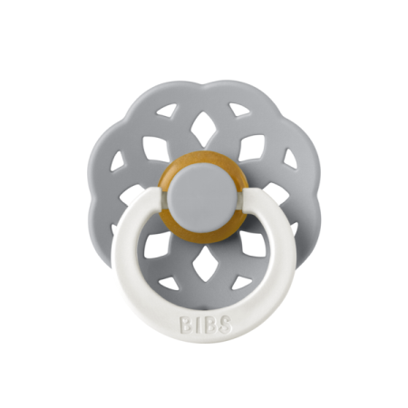 Suzete - BIBS - Suzeta fosforescenta Boheme GLOW Latex, tetina rotunda, 0 luni +-Cloud