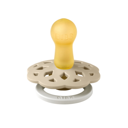 BIBS - Suzeta fosforescenta Boheme GLOW Latex, tetina rotunda, 6 luni +-Vanilla [1]
