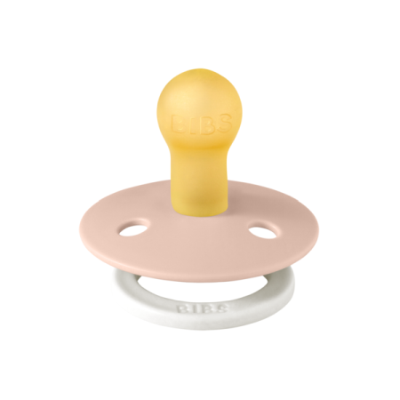 BIBS - Suzeta fosforescenta Colour GLOW Latex, tetina rotunda, 0 luni +-Blush [1]