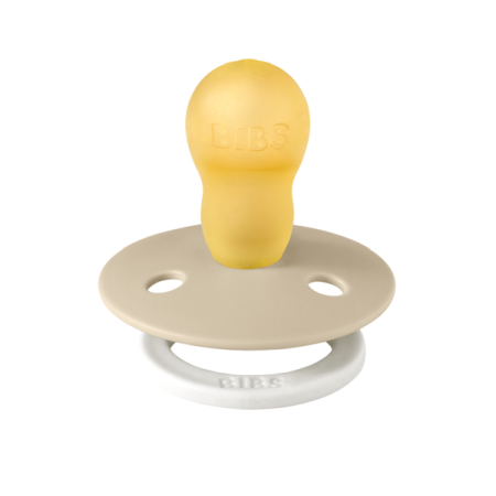 BIBS - Suzeta fosforescenta Colour Glow Latex, tetina rotunda, 18 luni +-Vanilla [1]