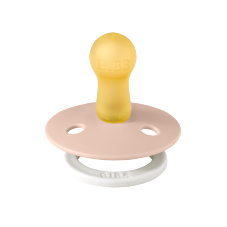 BIBS - Suzeta fosforescenta Colour Glow Latex, tetina rotunda, 6 luni +-Blush [1]