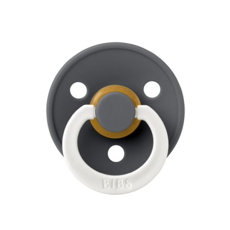 BIBS - Suzeta fosforescenta Colour Glow Latex, tetina rotunda, 6 luni +-Iron [3]