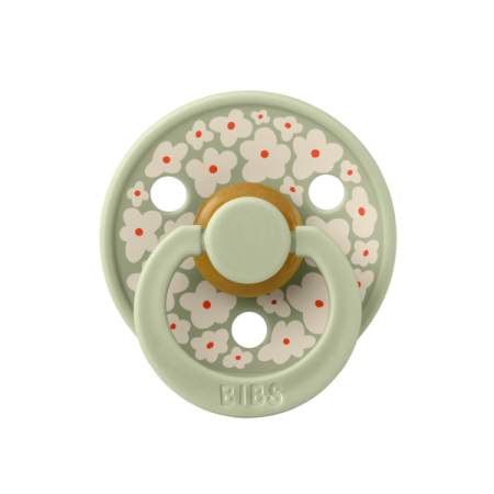 BIBS - Suzeta Studio Colour Flower Latex, tetina rotunda, 6 luni +-Sage [1]