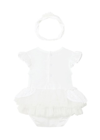 Body-uri - Body alb tutu cu bentita Better Cotton - Mayoral  12 luni (80 cm)