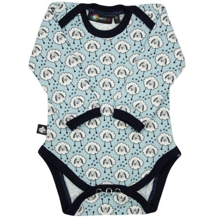 Haine  Incaltaminte Accesorii - Body bleu Oite albe 68 cm (3-6 luni)