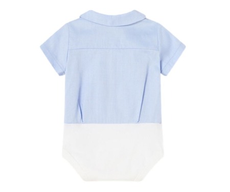 Body camasa cu maneca scurtatip camasa - Bleu - Mayoral  4-6 luni [1]