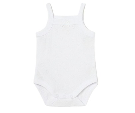 Haine  Incaltaminte Accesorii - Body cu bretele din bumbac sustenabil pentru nou-nascut - Alb - Mayoral   12 luni