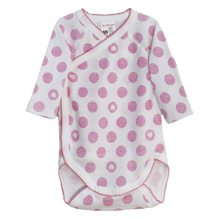 Haine  Incaltaminte Accesorii - Body cu maneca lunga - Buline roz 6 luni