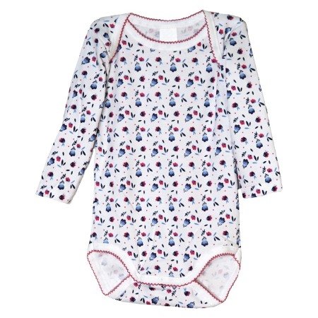 Haine  Incaltaminte Accesorii - Body cu maneca lunga - Floricele 36 luni