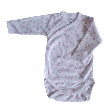 Body cu maneca lunga - Inimioare roz pal 6 luni [1]
