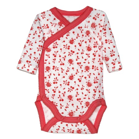 Haine  Incaltaminte Accesorii - Body cu maneca lunga - Trandafiri mici rosii 6 luni