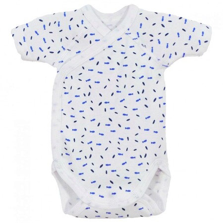 Haine  Incaltaminte Accesorii - Body cu maneca scurta imprimeu Pestisori albastri