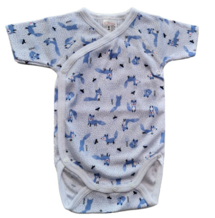 Haine  Incaltaminte Accesorii - Body cu maneca scurta - Vulpi albastre 6 luni