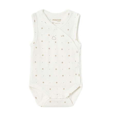 Haine  Incaltaminte Accesorii - Body fara maneci ECOFRIENDS - Stelute bej - Mayoral  4-6 luni