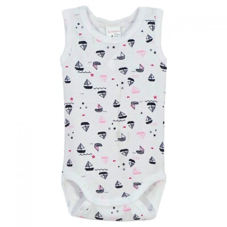 Haine  Incaltaminte Accesorii - Body maiou cu imprimeu Barcute negre 18 luni