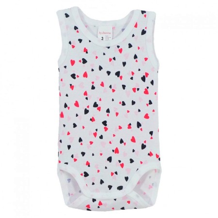 Haine  Incaltaminte Accesorii - Body maiou cu imprimeu - Inimioare 2 ani