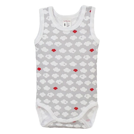 Haine  Incaltaminte Accesorii - Body maiou cu imprimeu Nori 18 luni