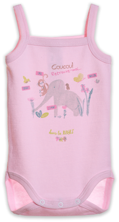 Haine  Incaltaminte Accesorii - Body maiou  imprimeu Jungla 12 luni