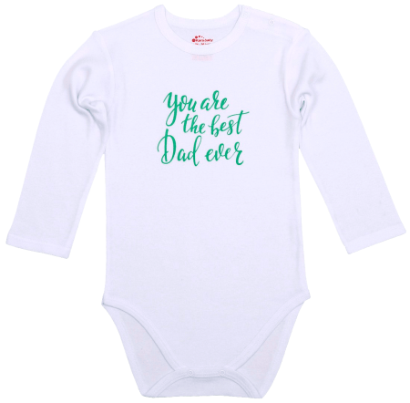 Haine  Incaltaminte Accesorii - Body maneca lunga - The best dad ever - Kara Baby 18-24 luni (86-92 cm)