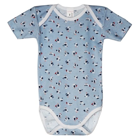 Haine  Incaltaminte Accesorii - Body maneca scurta bleu Pescarusi