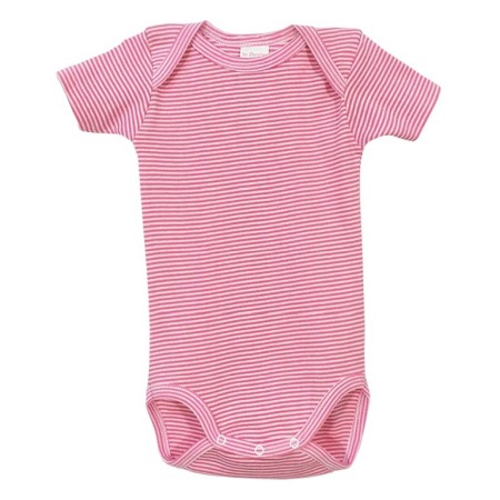 Body maneca scurta Dungi roz/alb 12 luni [1]
