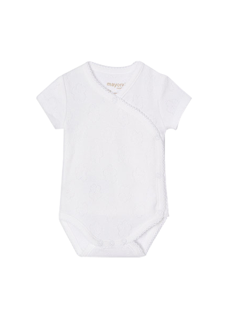 Haine  Incaltaminte Accesorii - Body maneca scurta ECOFRIENDS - Alb - Mayoral 1-2 luni