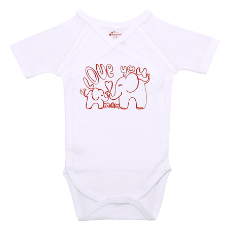 Haine  Incaltaminte Accesorii - Body maneca scurta - Elefanti - Kara Baby  3-6 luni (62-68cm)