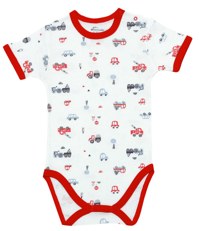 Haine  Incaltaminte Accesorii - Body maneca scurta - Masinute - Rosu - Kara Baby 18-24 luni (86-92cm)