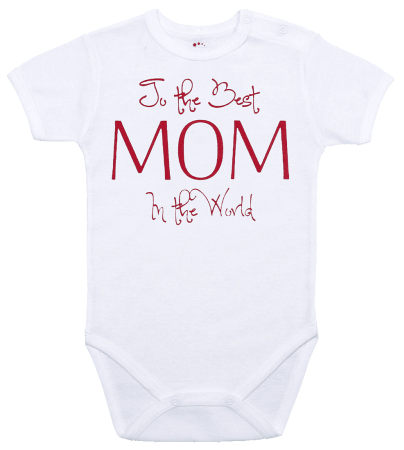 Body maneca scurta - The best mom in the world - Kara Baby 18-24 luni (86-92cm) [0]