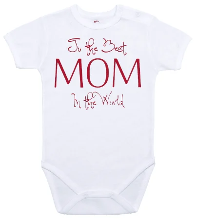 Body-uri - Body maneca scurta - The best mom in the world - Kara Baby 24-36 luni (92-98 cm)