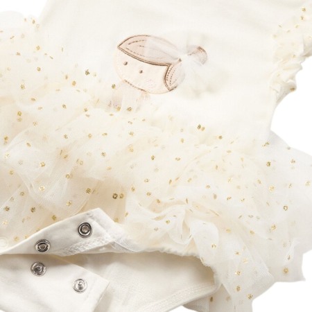 Body tutu din bumbac sustenabil Off-white cu bentita pentru nou-nascut - Mayoral 6-9 luni [1]