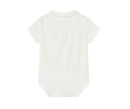 Bodycu maneca scurta tip camasa - Alb - Mayoral  4-6 luni [1]