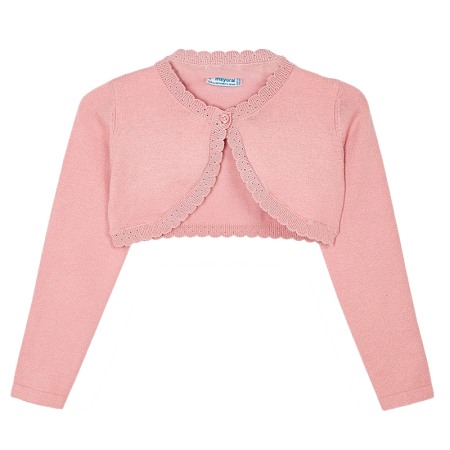 Haine  Incaltaminte Accesorii - Bolero cu dantela - Rozaliu