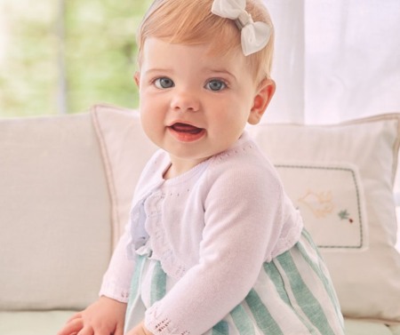 Bolero  tricot cu bumbac sustenabil- Alb - Mayoral  2-4 luni [1]